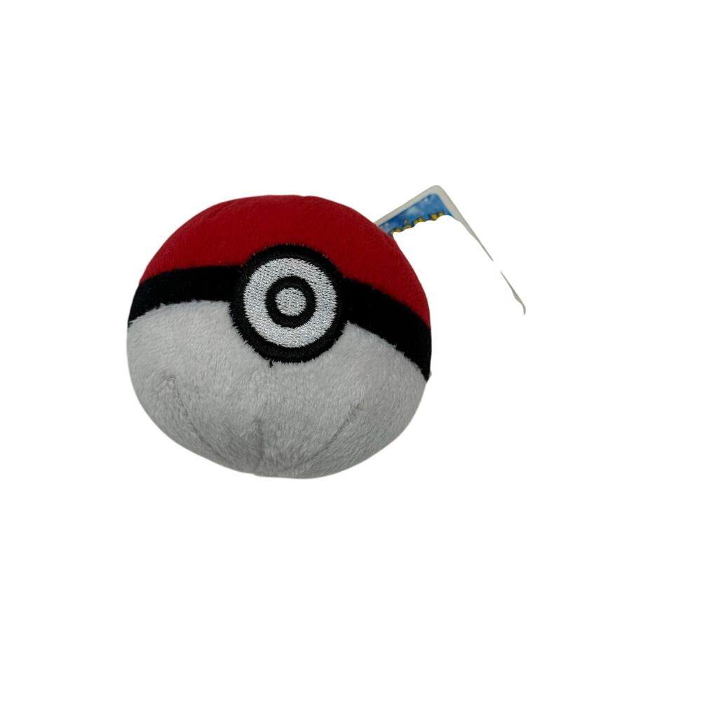 Vintage Pokemon Pokeball Plush Keychain Ash Pikachu Japan Bag Charm Rare 2000s - Picture 3 of 7